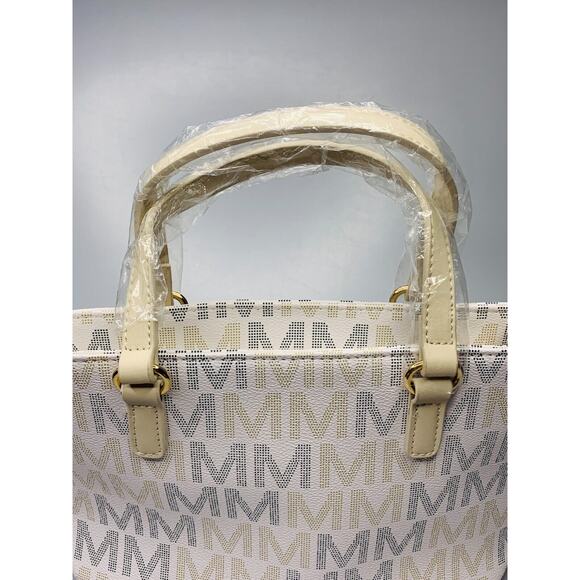 MKF Collections by Mia K Satchel Handbag, Tayla White, Vegan Leather - Picture 3 of 9